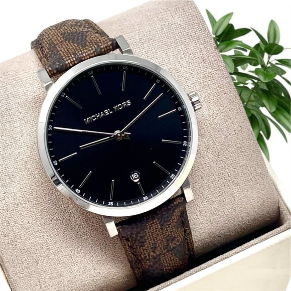 🔥🔥🔥🌸NWT 🌸✅🔥🔥MICHAEL KORS Irving Three-Hand Brown PVC Watch MK8813 - Picture 3 of 8